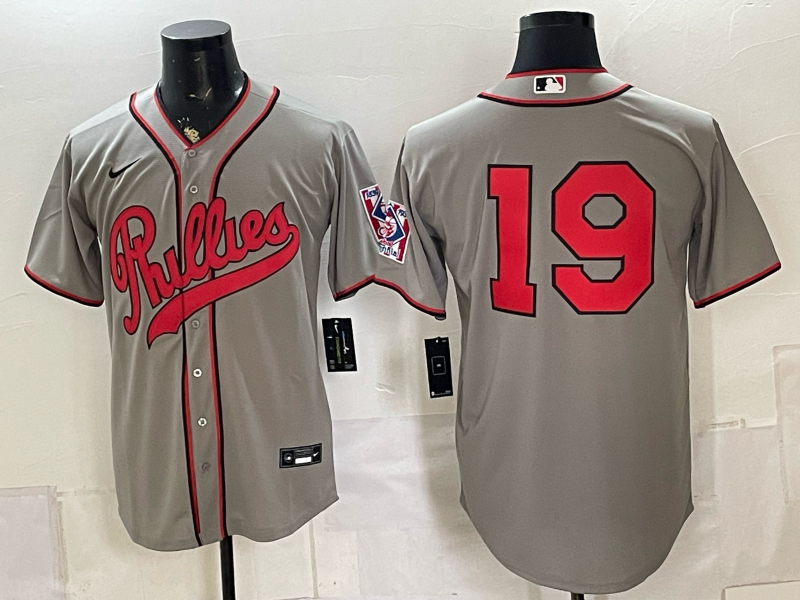 Men 2026 Philadelphia Phillies #19 grey Game Nike MLB Jersey 08040